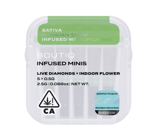 Boutiq Infused Minis Pre Rolls Hawaiian Snow x Tropical Haze